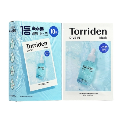 Torriden Dive In Low Molecular Hyaluronic Acid Mask 10pcs