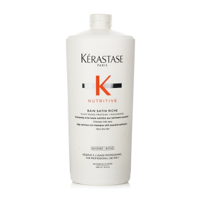 Kerastase Nutritive Bain Satin Riche High Nutrition Rich Shampoo With Essential Nutriments (Very Dry Hair) 1000ml/34oz