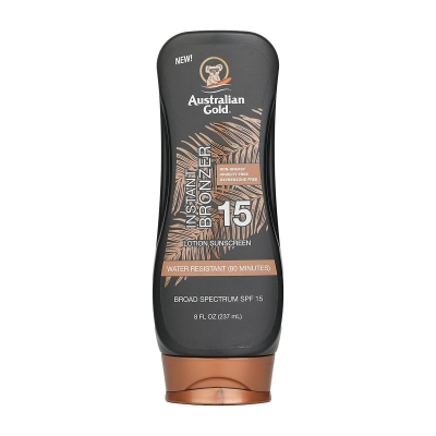 Australian Gold Lotion Sunscreen SPF 15 with Instant Bronzer(Label slightly damaged) 237ml/8oz