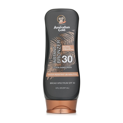 Australian Gold Lotion Sunscreen SPF 30 with Instant Bronzer(Label slightly damaged) 237ml/8oz