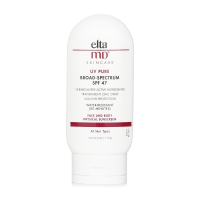 EltaMD Protector solar f&iacute;sico para rostro y cuerpo resistente al agua UV Pure FPS 47 114g/4oz