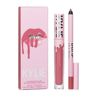 Kylie By Kylie Jenner 哑光唇妆组合:哑光唇彩3毫升+ 唇线笔1.1克 302 Snow Way Bae 2pcs