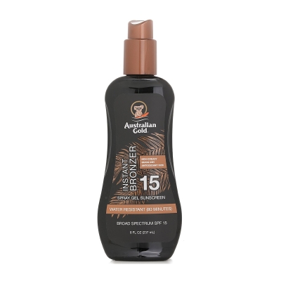 Australian Gold Spray Gel Sunscreen SPF 15 with Instant Bronzer 237ml/8oz