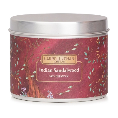 Carroll & Chan 100% Beeswax Tin Candle - Indian Sandalwood (8x6) cm