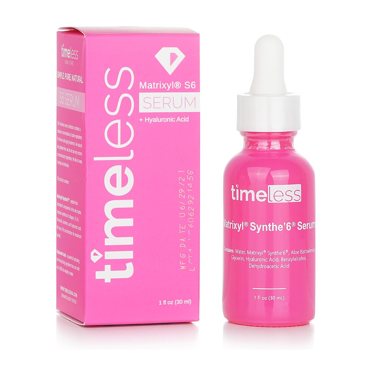 Timeless Skin Care Matrixyl S6 Serum + &Upsilon;&alpha;&lambda;&omicron;&upsilon;&rho;&omicron;&nu;&iota;&kappa;ό &Omicron;&xi;ύ 30ml/1oz