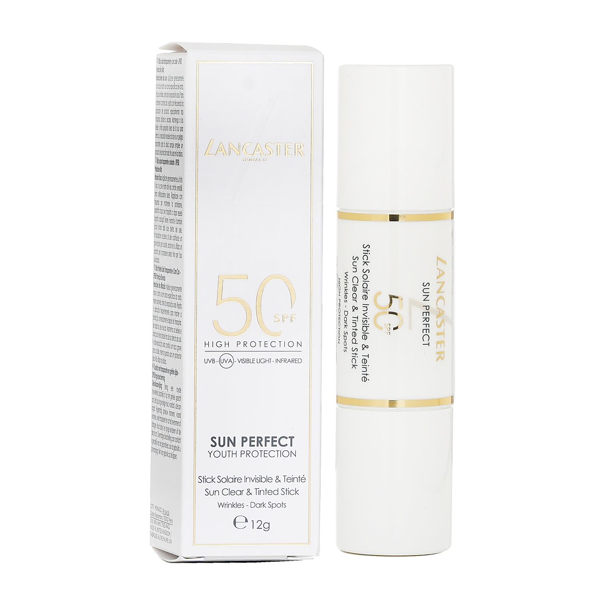 Lancaster 썬 퍼펙트 청소년 보호 썬 클리어 & 틴티드 스틱 SPF50 12g