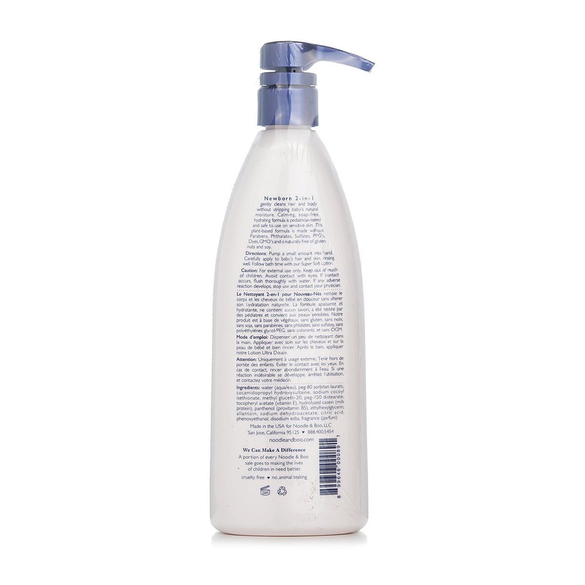 Noodle & Boo Vastasyntyneiden 2-in-1 hius- ja vartalopesu 473ml/16oz