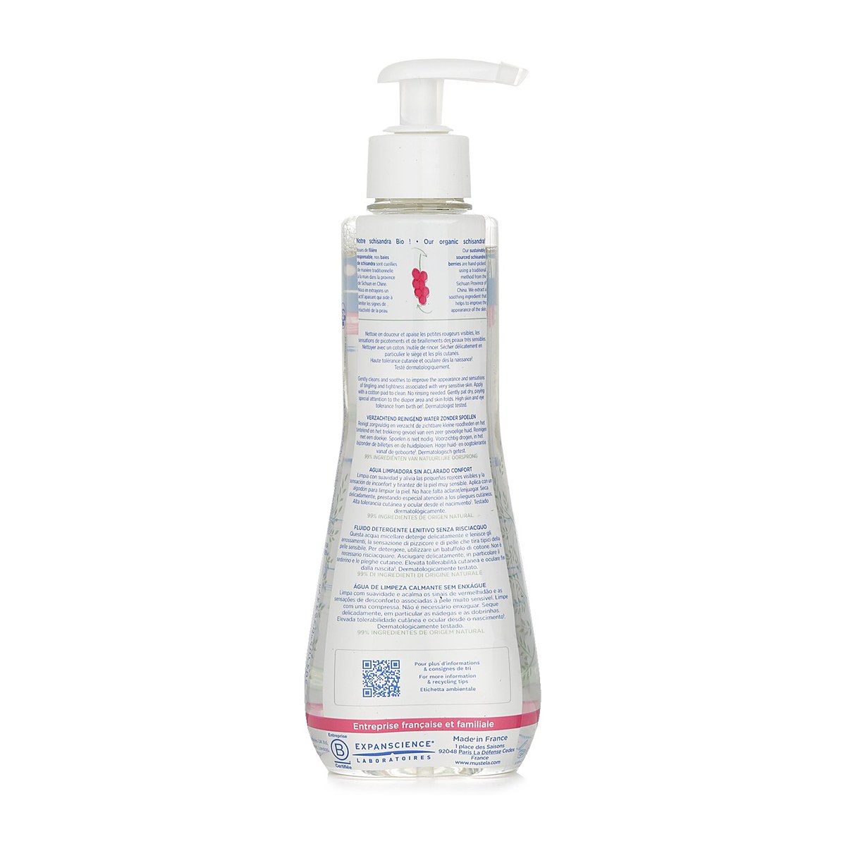 Mustela Zklidňuj&iacute;c&iacute; čist&iacute;c&iacute; voda bez oplachov&aacute;n&iacute; (obličej a pleny) &ndash; pro velmi citlivou pleť 300ml/10.14oz
