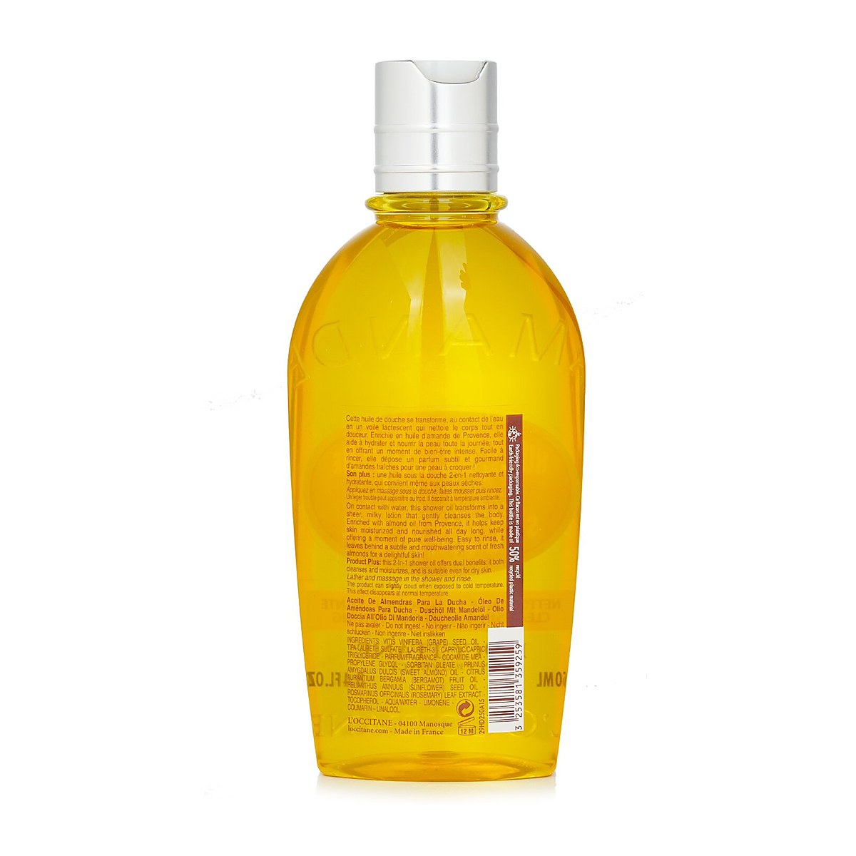 L'Occitane Lo&ccedil;&atilde;o de limpeza de Am&ecirc;ndoas & &oacute;leo de banho calmante 250ml/8.4oz