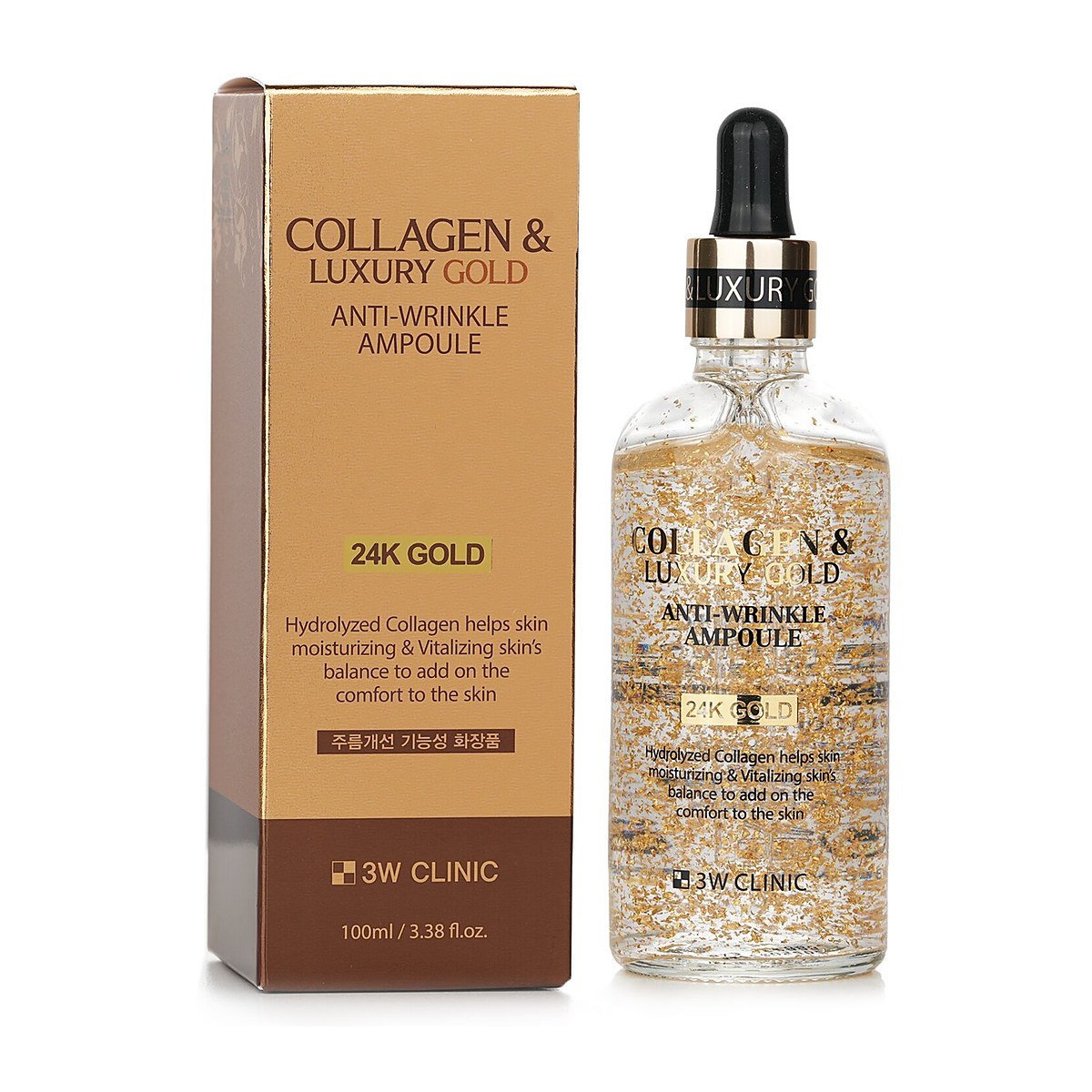 3W Clinic Collagen & Luxury Gold Anti-Wrinkle Ampoule 100ml/3.38oz