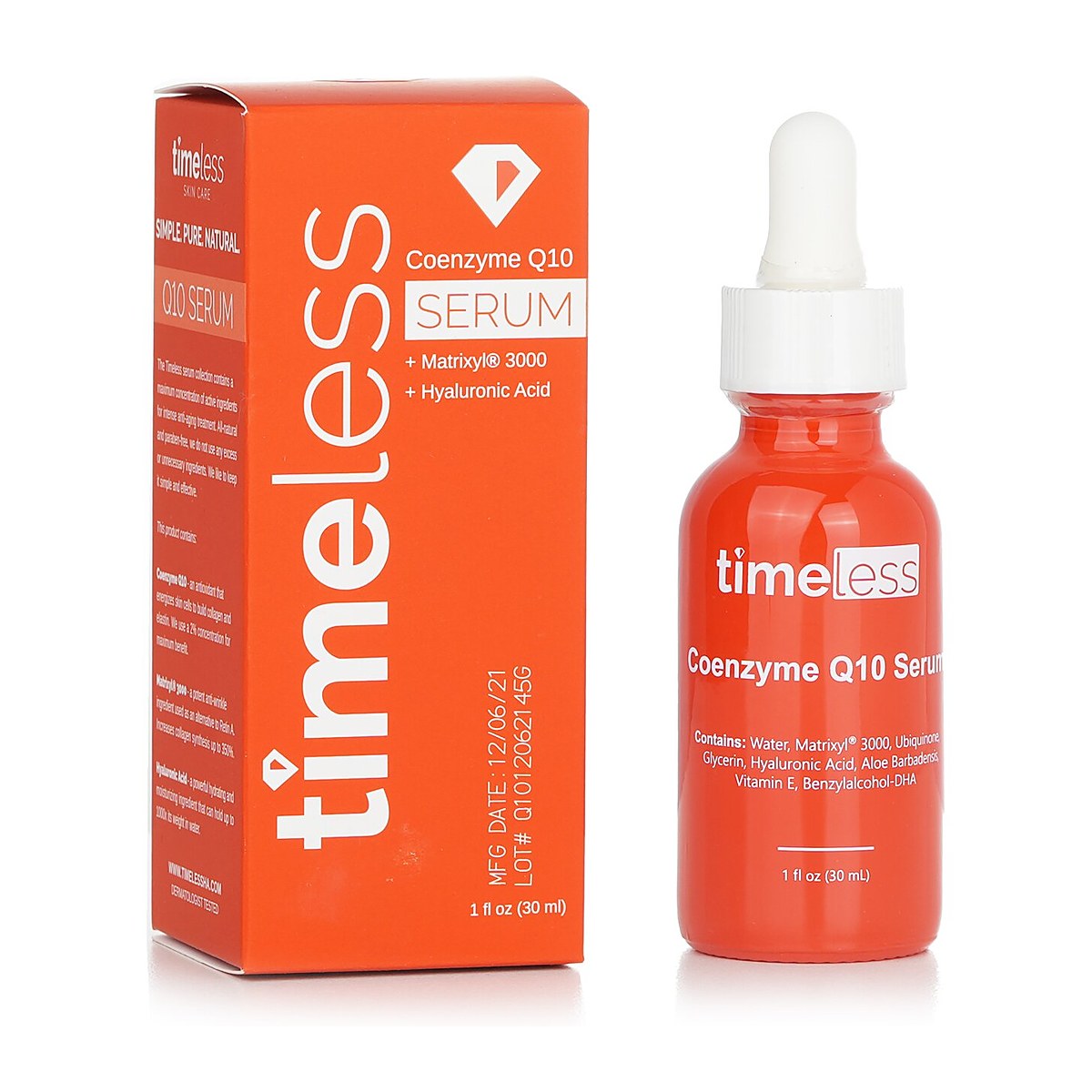 Timeless Skin Care Koentsyymi Q10 seerumi + matrixyl 3000 + hyaluronihappo 30ml/1oz