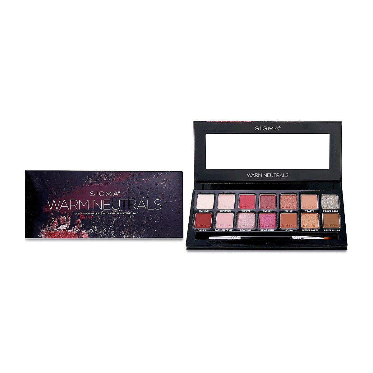 Sigma Beauty Warm Neutrals Eyeshadow Palette (14x Eyeshadow + 1x Dual Ended Brush) 19.04g/0.67oz