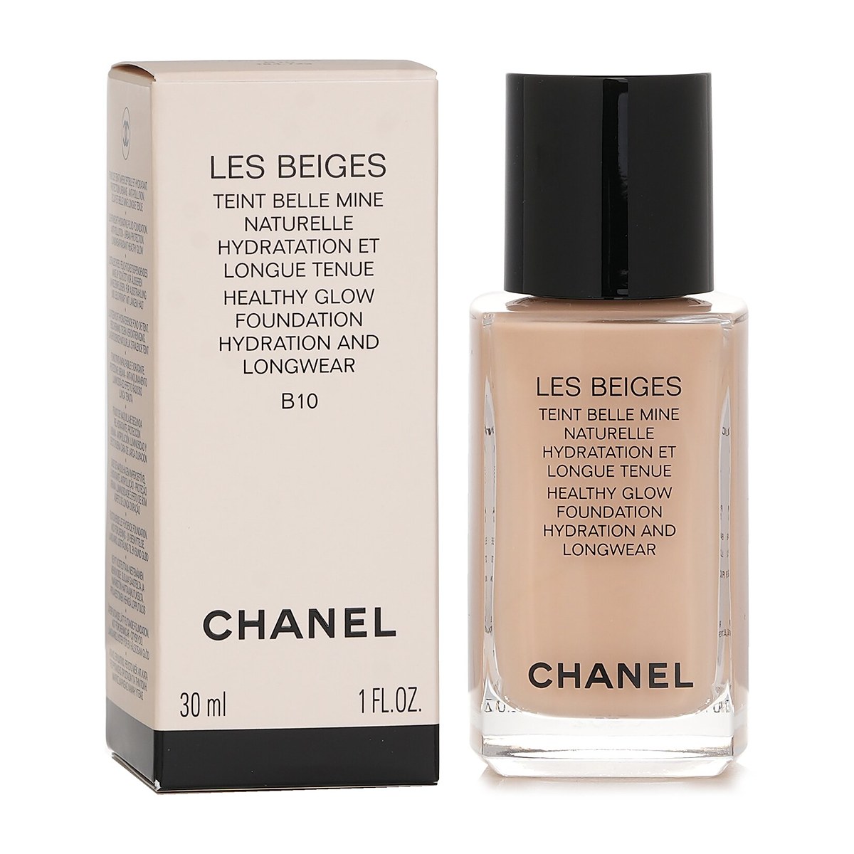 Chanel Les Beiges Teint Belle Mine Naturelle Healthy Glow Hydration And Longwear Foundation B10 30ml/1oz