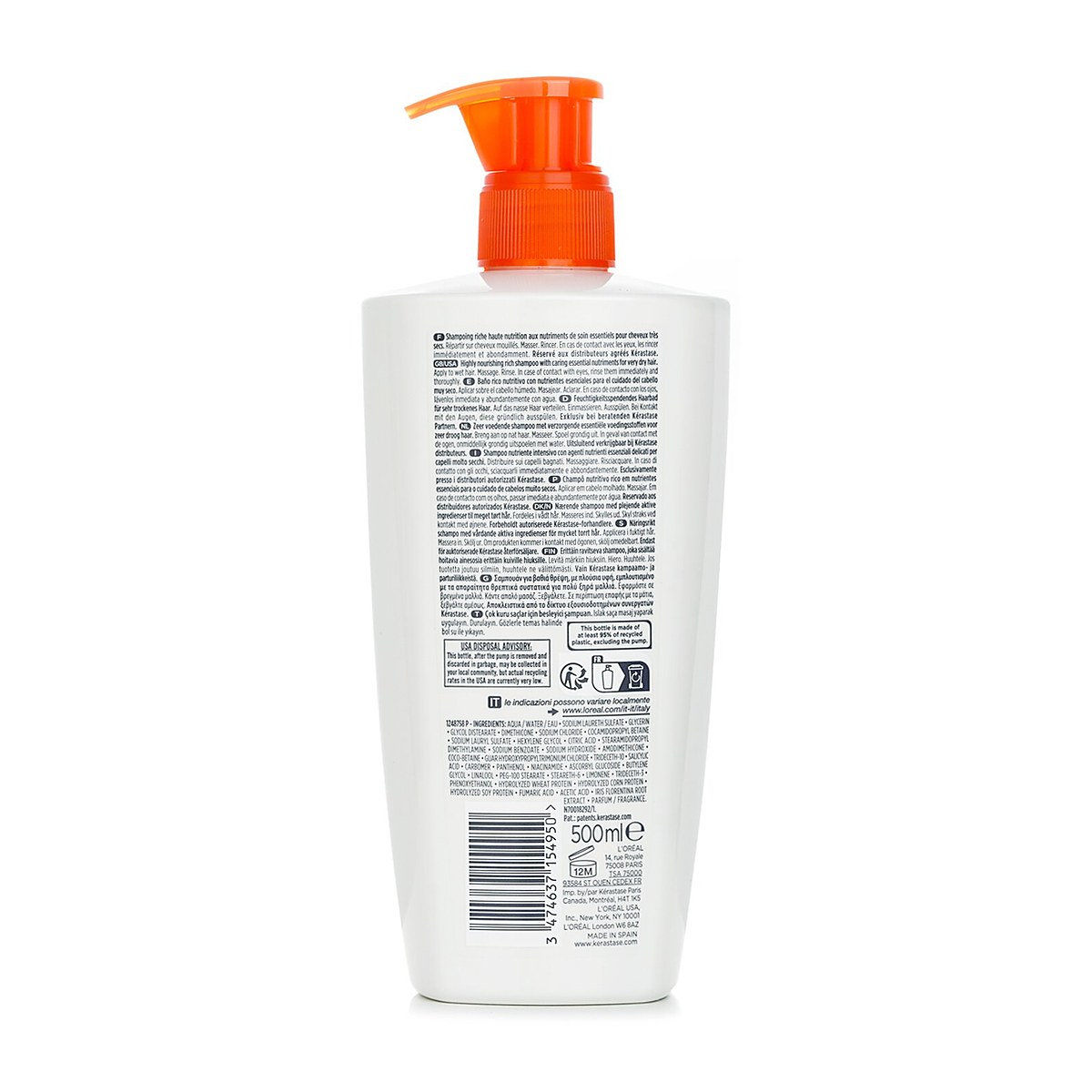 Kerastase Nutritive Bain Satin Riche High Nutrition Rich Shampoo 500ml/16.9oz