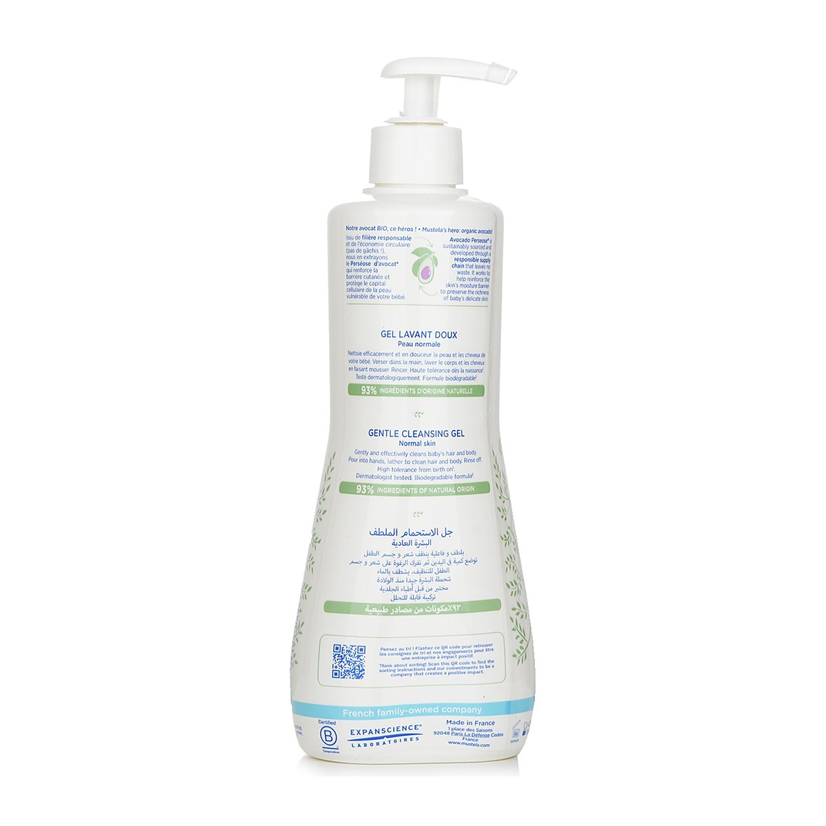 Mustela 温和清洁凝露&mdash;&mdash;头发&身体 500ml/16.9oz