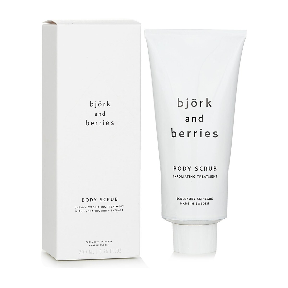 Bjork & Berries Body Scrub Creamy Exfoliating Treatment 200ml/6.76oz