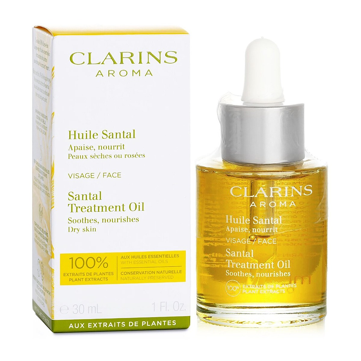 Clarins Olejek do Twarzy - Santal (Do Sk&oacute;ry Suchej) 30ml/1oz