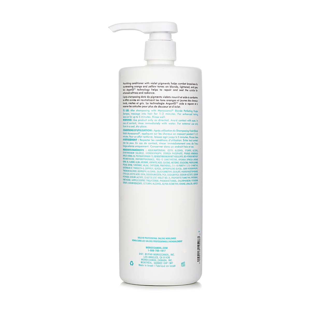 Moroccanoil Blonde Perfecting Purple Conditioner (For Blonde, Lightened Or Grey Hair) 1000ml/33.8oz