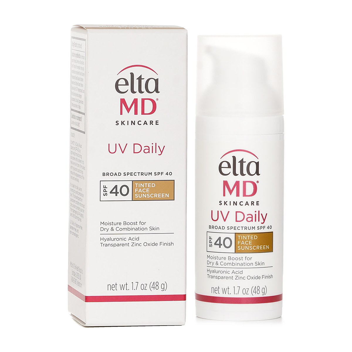 EltaMD UV Daily Moisturizing Facial Sunscreen SPF 40 - For Normal, Combination & Post-Procedure Skin - Tinted (Random Packaging) 48g/1.7oz