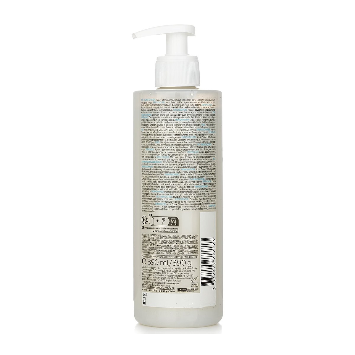 La Roche Posay Effaclar H Iso Biome Soothing Cleansing Cream 390ml