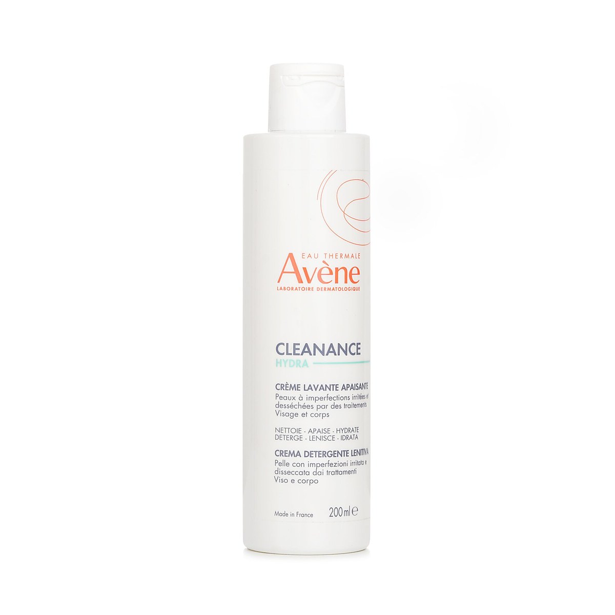 Avene Cleanance HYDRA zklidňuj&iacute;c&iacute; čistic&iacute; kr&eacute;m &ndash; pro pleť se sklonem k vad&aacute;m, suchou a podr&aacute;žděnou o&scaron;etřen&iacute;m 200ml/6.7oz