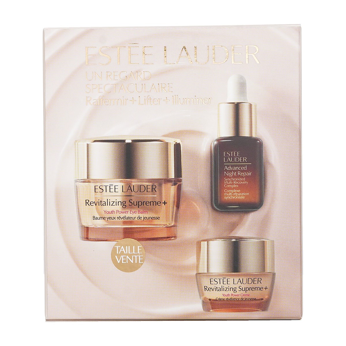 Estee Lauder 주요 아이 임팩트 세트: 유스 파워 아이 밤 15ml + 어드밴스드 나이트 리페어 7ml + 유스 파워 크림 7ml 3pcs