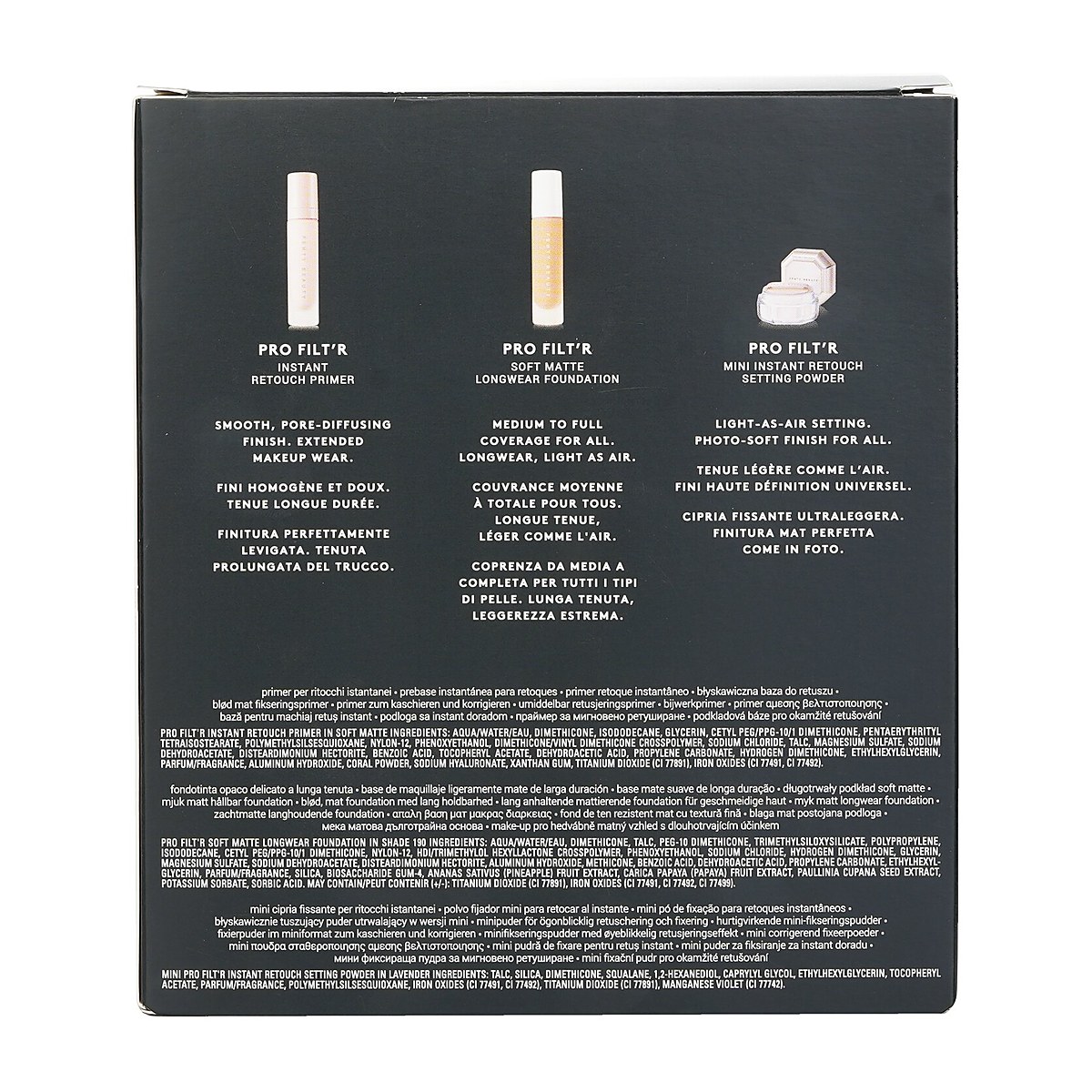 Fenty Beauty by Rihanna 프로 필터 소프트 매트 컴플렉션 키트 190 3pcs