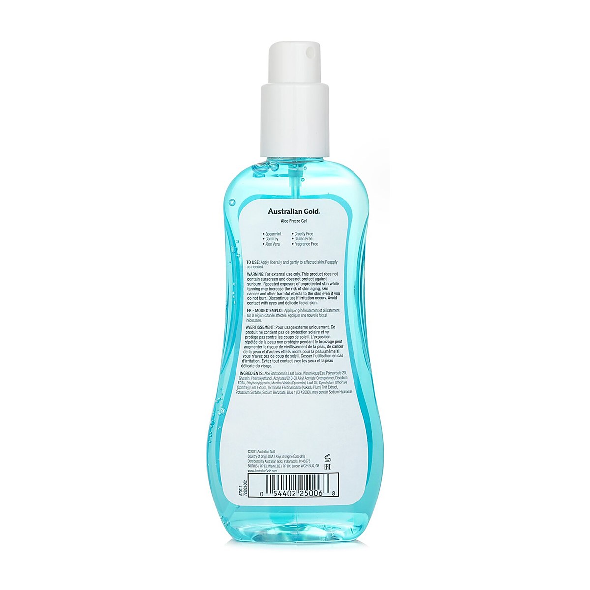 Australian Gold Aloe Freeze Spray Gel with Comfrey and Spearmint Extracts 237ml/8oz