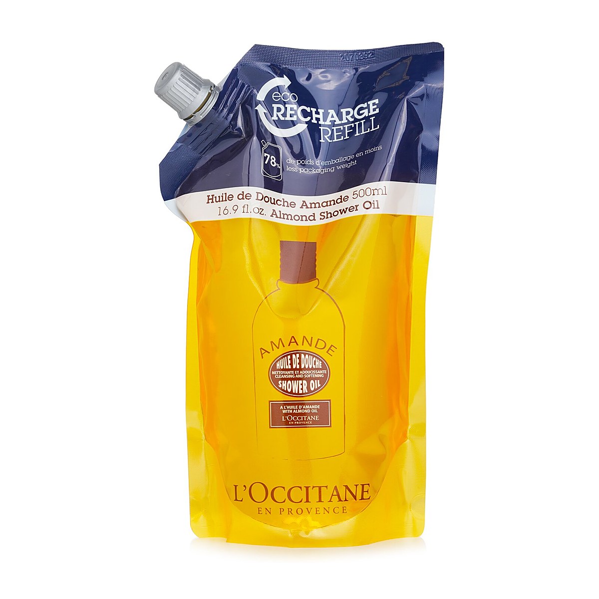 L'Occitane Almond Cleansing & Softening Shower Oil (Eco-Refill)(Random Packaging) 500ml/16.9oz