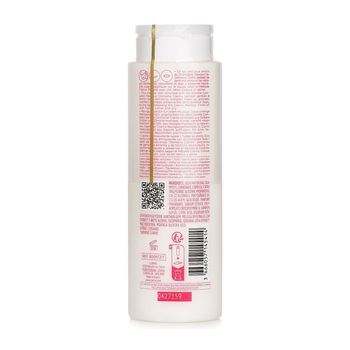 Clarins Aksamitne mleczko oczyszczające z wyciągiem z goryczki alpejskiej i melisy 200ml/6.7oz
