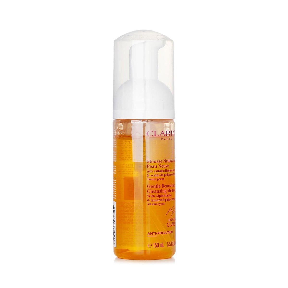 Clarins Sữa rửa mặt l&agrave;m mới nhẹ nh&agrave;ng với chiết xuất từ thảo mộc Alpine & chiết xuất từ bột quả me 150ml/5.5oz