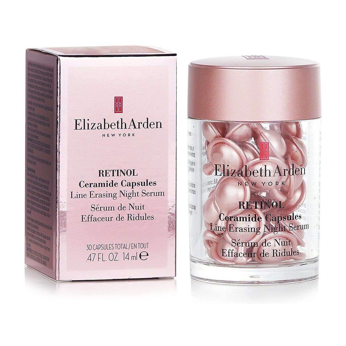 Elizabeth Arden セラミド レチノール カプセル - ライン イレージング ナイト セラム 30 Caps