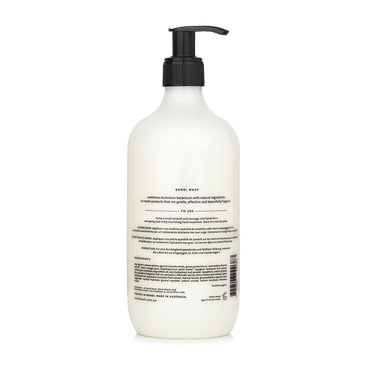 BONDI WASH Hand Loci&oacute;n Tasmanian Pepper & Lavender 500ml/16.9oz