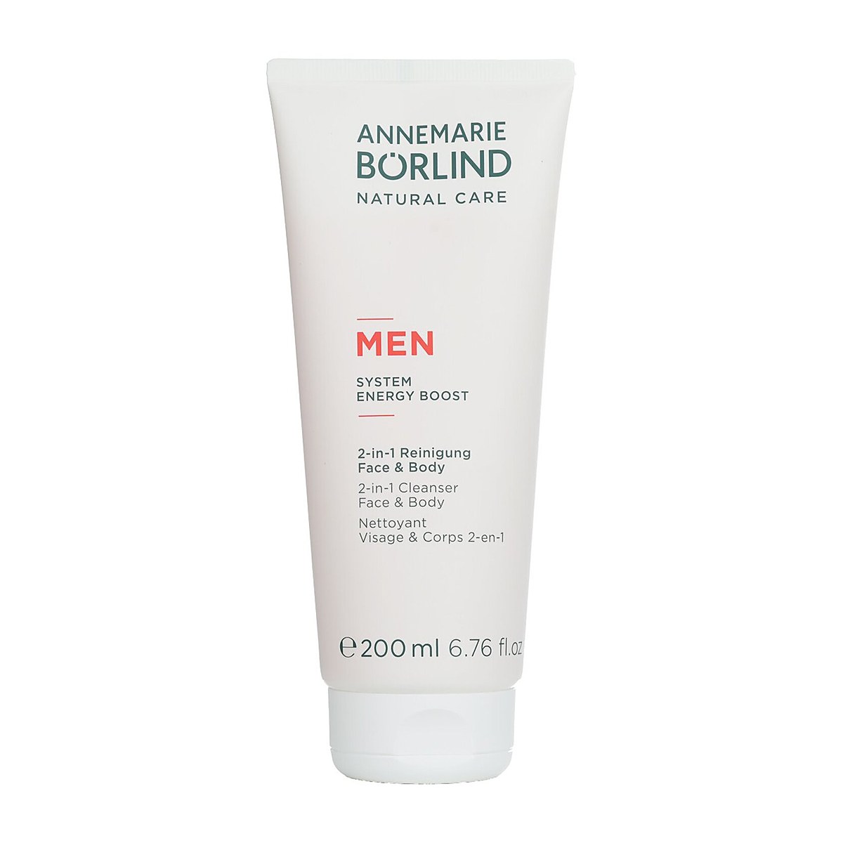 Annemarie Borlind Menn System Energi Boost 2-i-1 Rengj&oslash;ringsmiddel for Ansikt og Krop 200ml/6.76oz