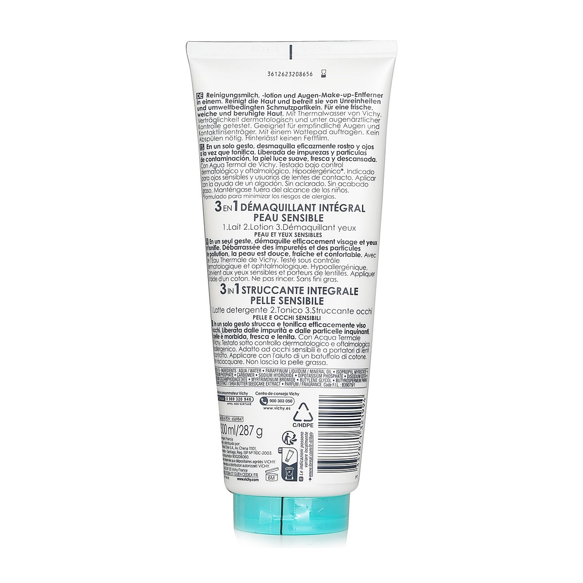 Vichy 溫和鎮靜3合1卸妝潔面凝膠 (敏感肌膚) 300ml/10.1oz