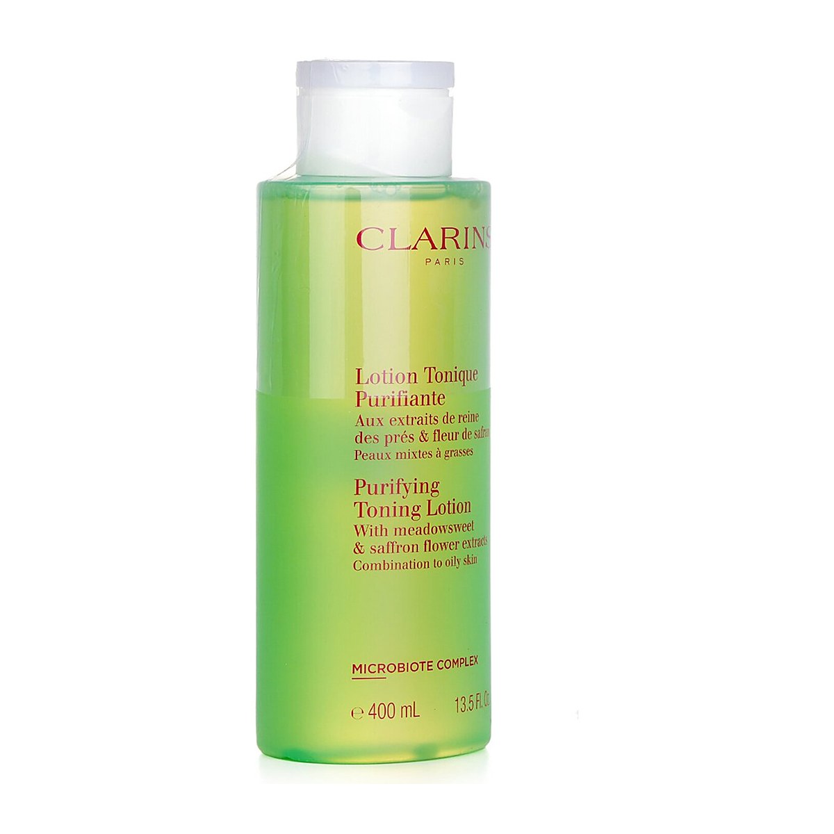 Clarins Čist&iacute;c&iacute; tonizačn&iacute; ml&eacute;ko s v&yacute;tažky z lučn&iacute;ho a &scaron;afr&aacute;nov&eacute;ho květu &ndash; sm&iacute;&scaron;en&aacute; až mastn&aacute; pleť 400ml/13.5oz