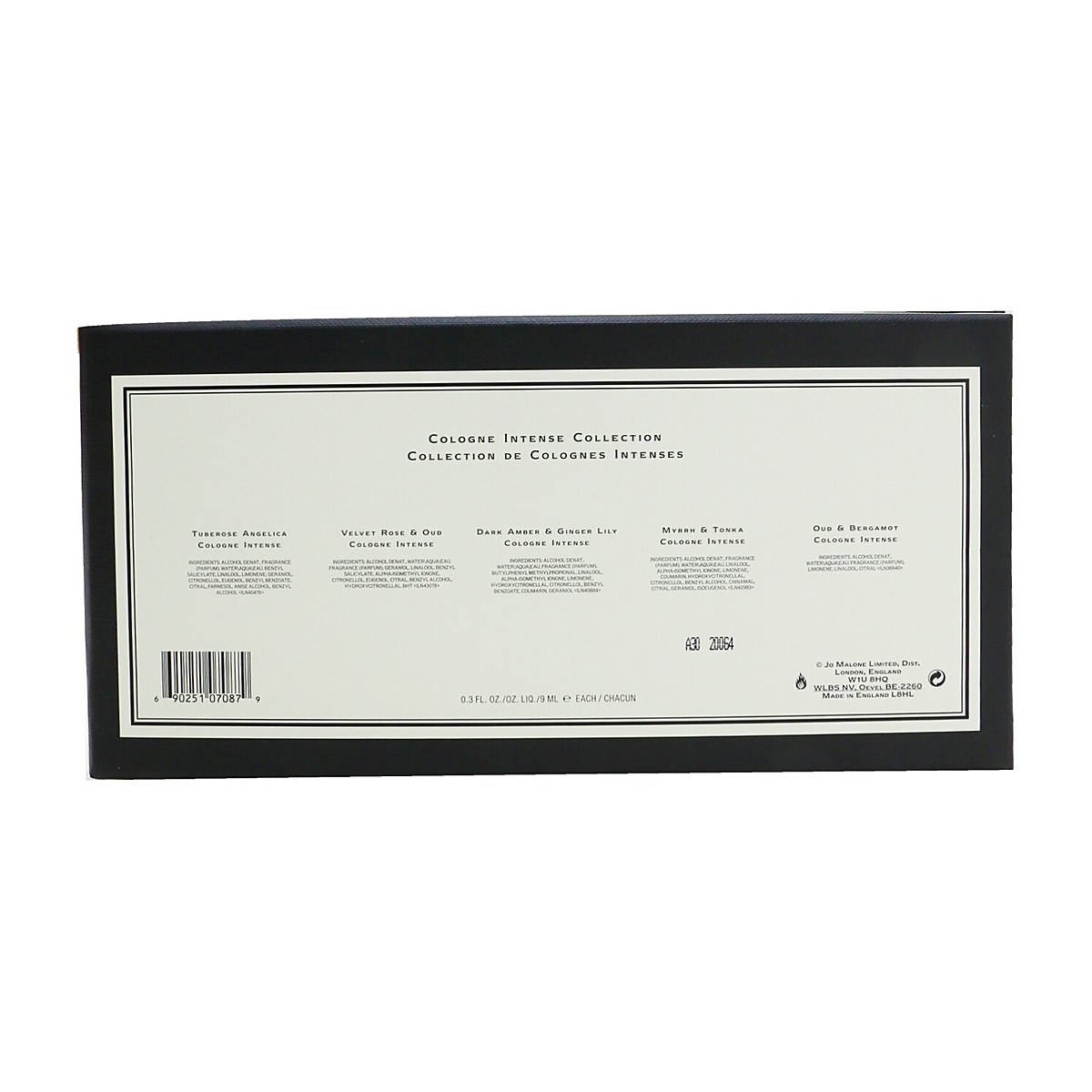 Jo Malone Cologne Intense Collection: Tuberose Angelica, Velvet Rose & Oud, Dark Amber & Ginger Lily, Myrrh & Tonka, Oud & Bergamot 5x9ml/0.3oz