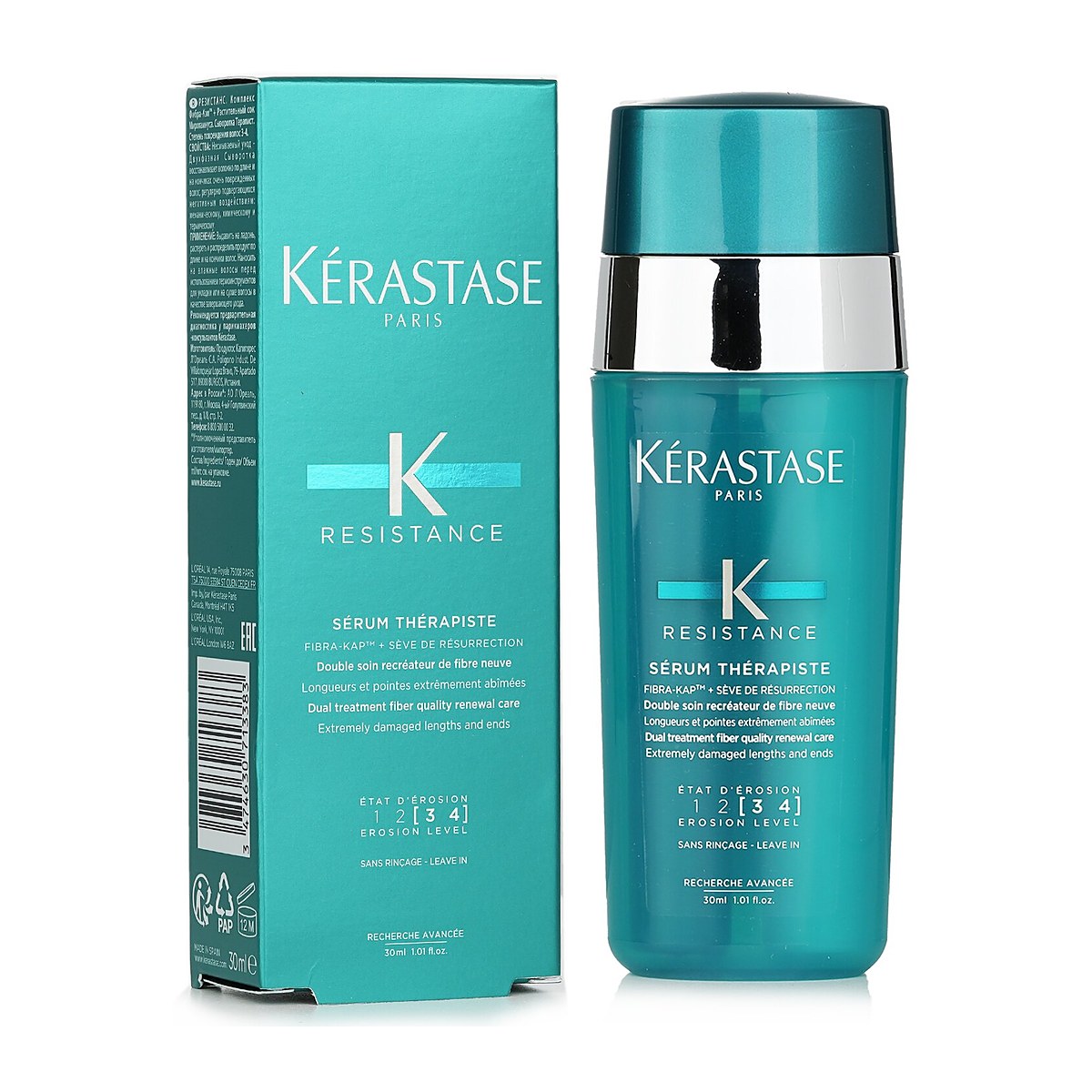 Kerastase Resistance Serum Therapiste Dual Treatment Fiber Quality Renewal Care (Extremely Damaged Lengths and Ends) 30ml/1.01oz