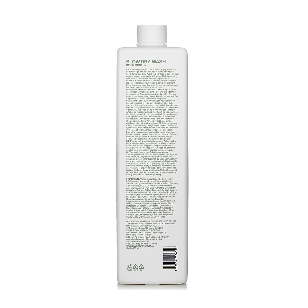 Kevin.Murphy Blow.Dry Wash (Nourishing And Repairing Shampoo) 1000ml/33.8oz