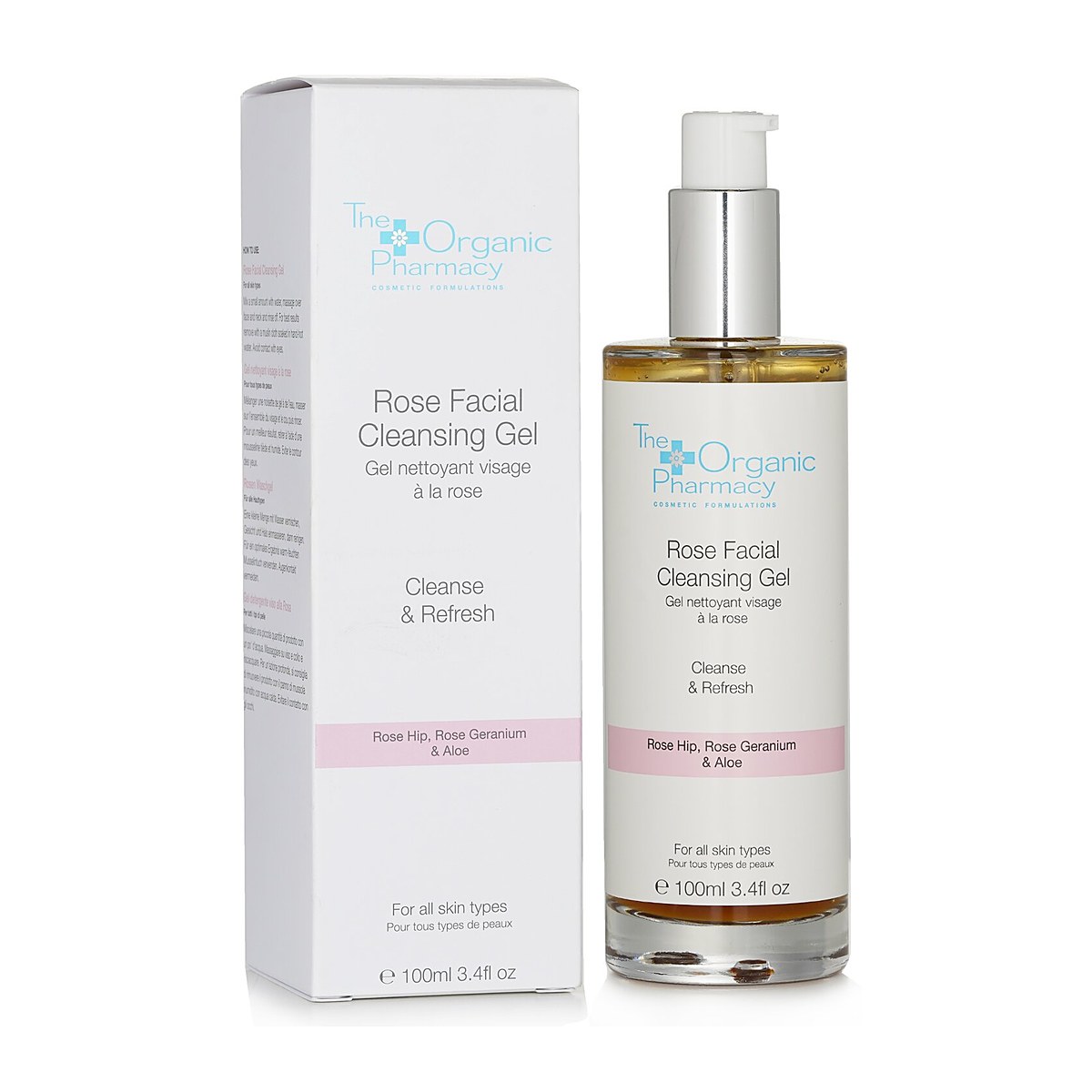 The Organic Pharmacy Gel de limpeza facial rosa 100ml/3.4oz