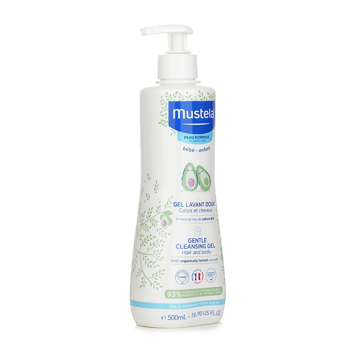 Mustela 温和清洁凝露&mdash;&mdash;头发&身体 500ml/16.9oz