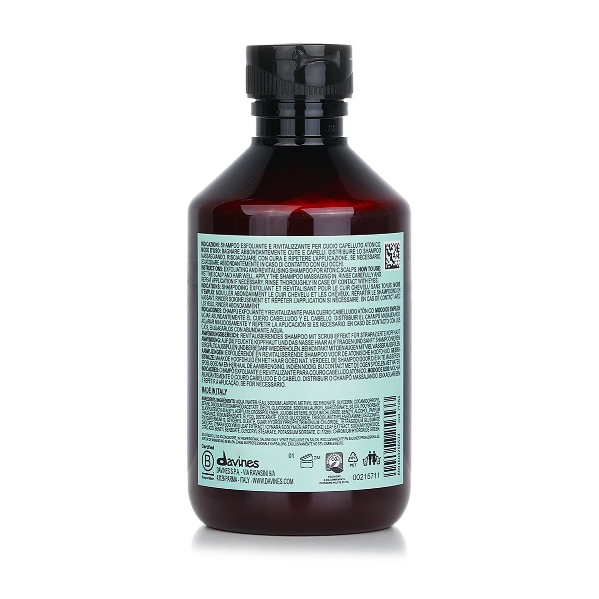 Davines Natural Tech Detoxifying Scrub Shampoo (For Atonic Scalp) 250ml/8.45oz