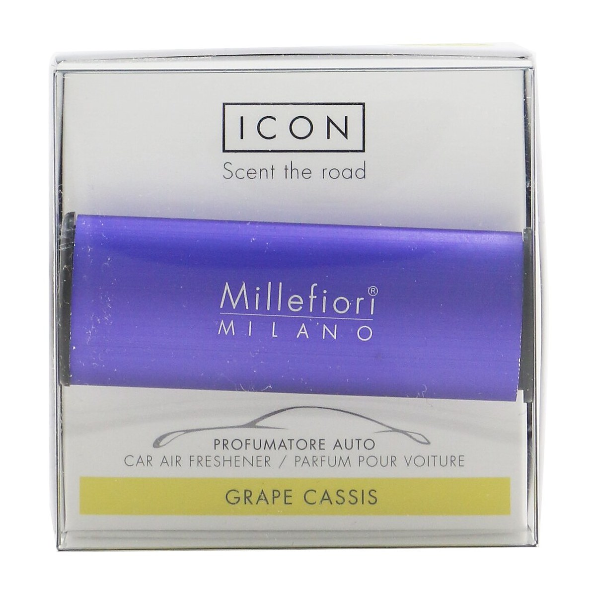Millefiori Icon Classic Car Air Freshener - Grape Cassis 1pc