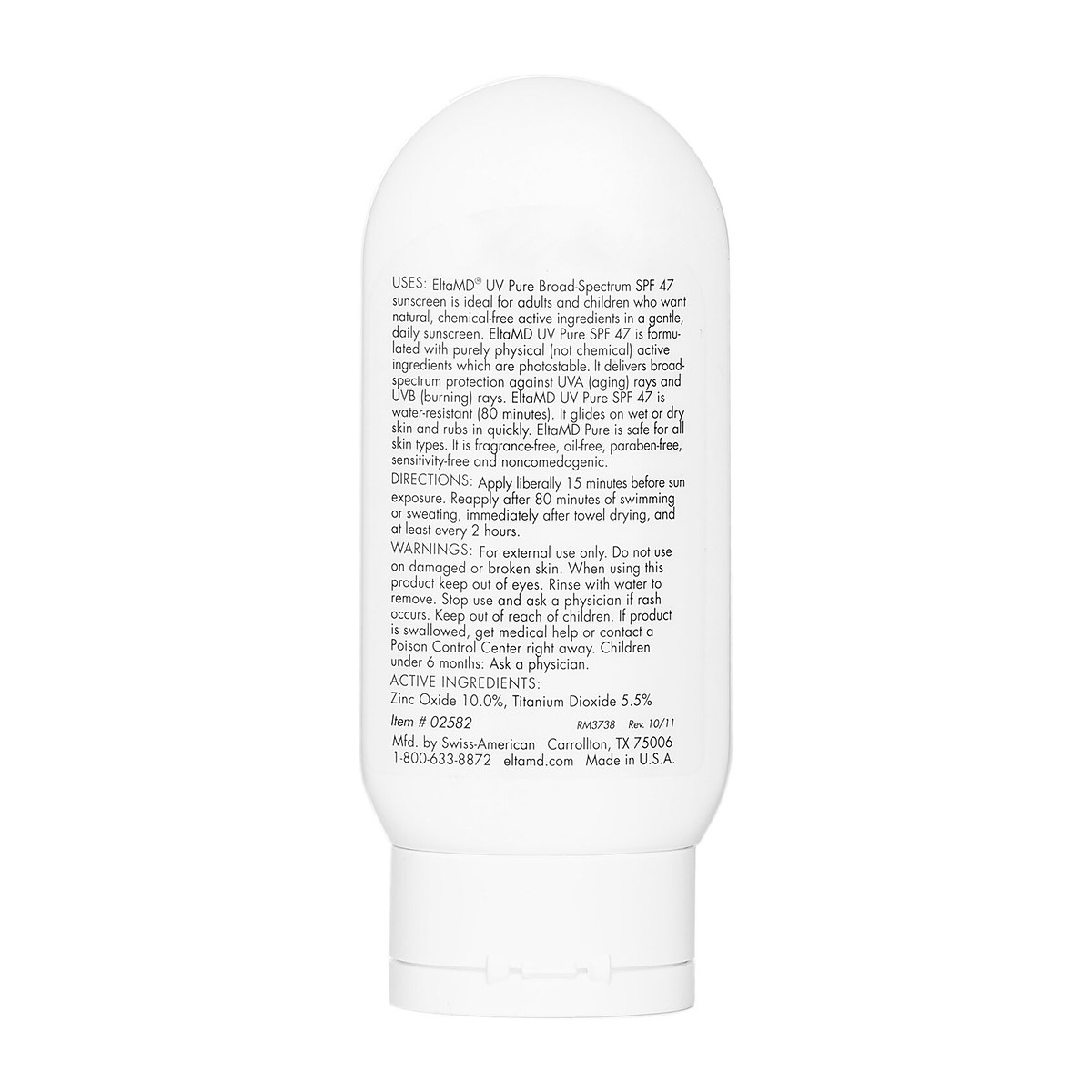 EltaMD UV Pure Water-Resistant Face & Body Physical Sunscreen SPF 47 114g/4oz