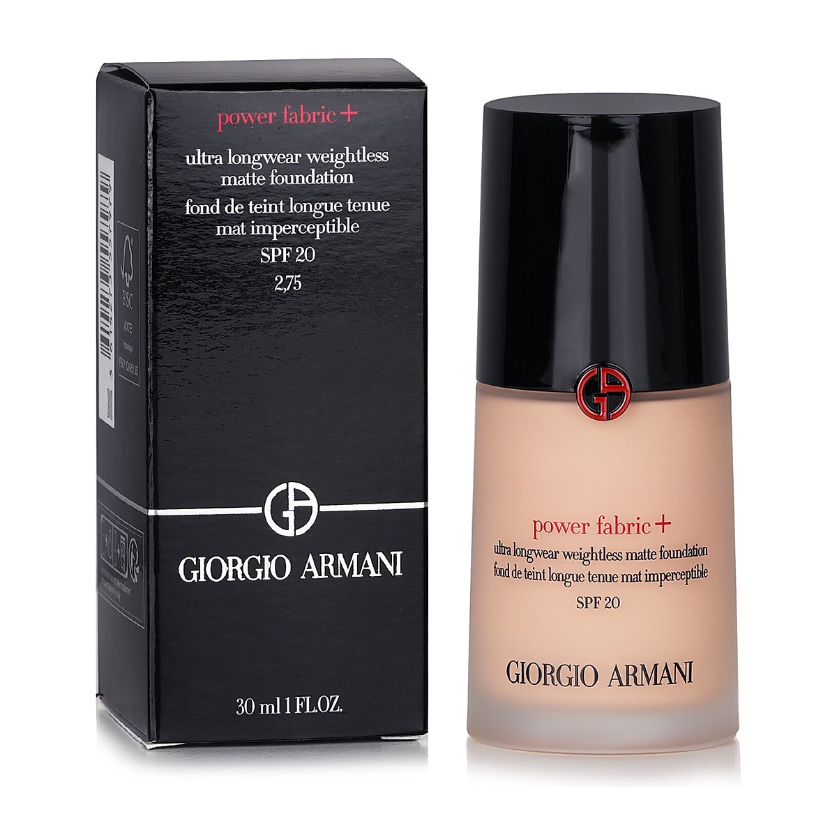 Giorgio Armani 파워 패브릭+ 울트라 롱웨어 웨이트리스 매트 파운데이션 SPF 20 2.75 30ml/1oz