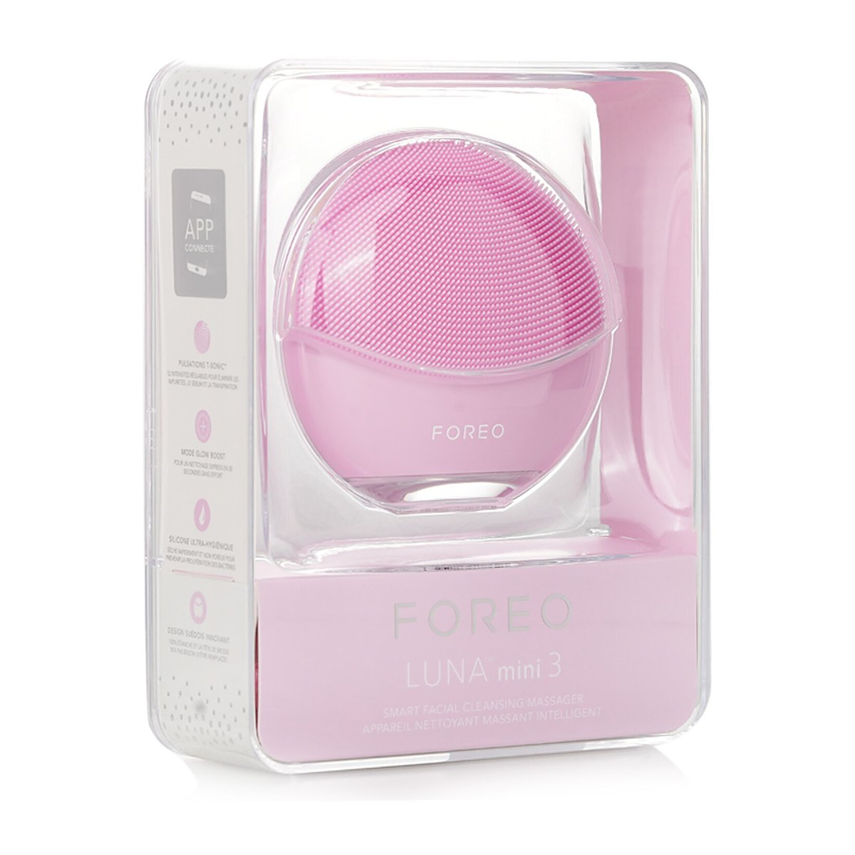 FOREO Luna Mini 3 Smart Facial Cleansing Massager Pearl Pink 1pcs