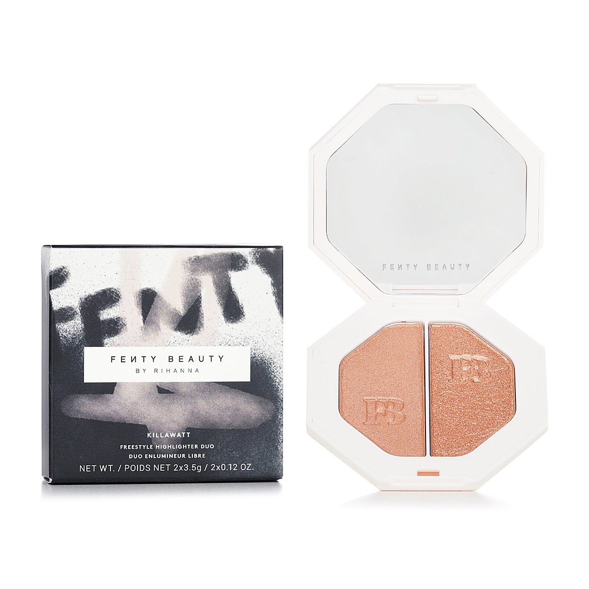 Fenty Beauty by Rihanna 킬라와트 프리스타일 하이라이터 듀오 애프터눈스낵/모허니 2x3.5g/0.12oz