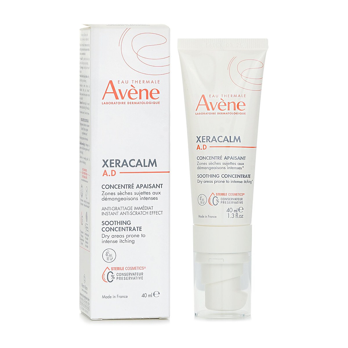 Avene XeraCalm A.D Soothing Concentrate - For Dry Areas Prone to Intense Itching & Atopic Eczema 40ml