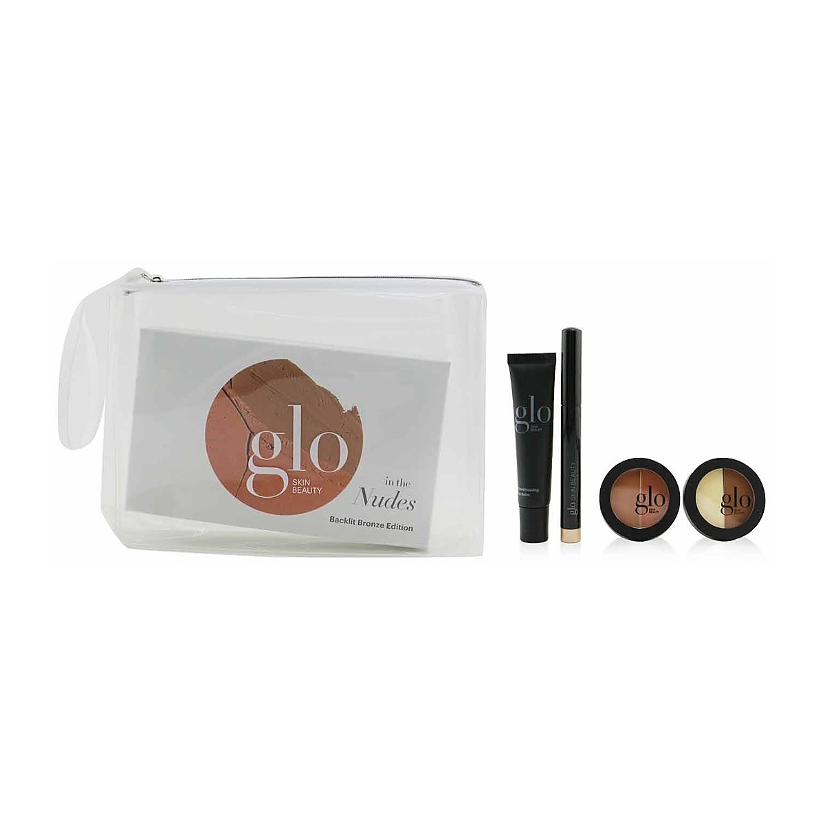 Glo Skin Beauty In The Nudes (Shadow Stick + Cream Blush Duo + Eye Shadow Duo + Lip Balm) Backlit Bronze Edition 4pcs+1bag