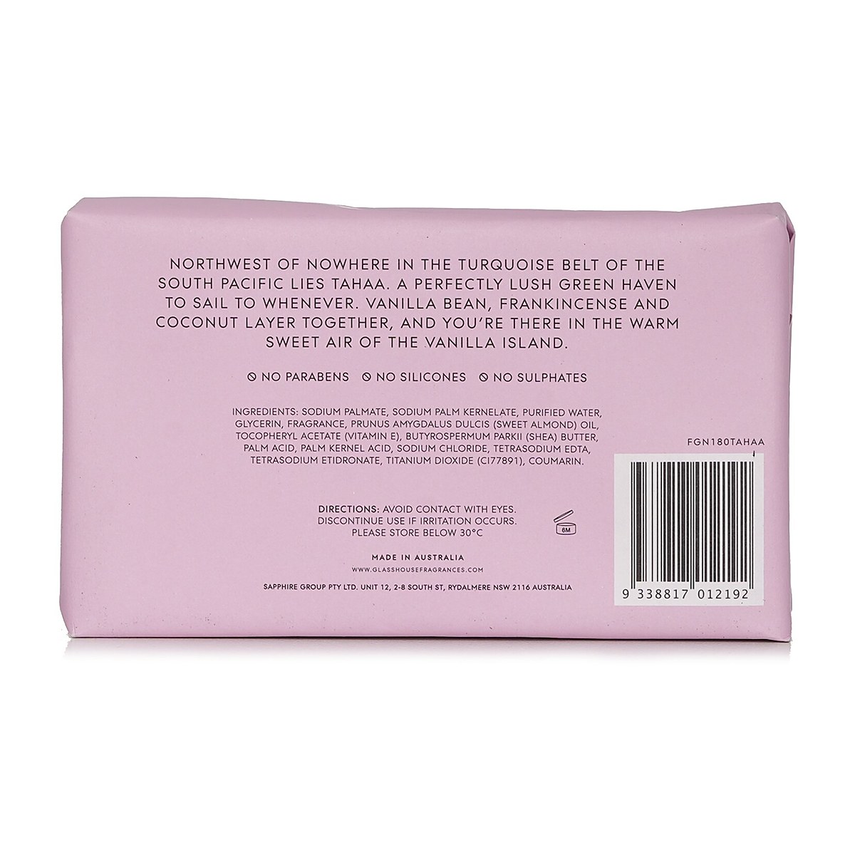 Glasshouse A Tahaa Affair Body Bar (Vanilla Caramel) 180g/6.3oz